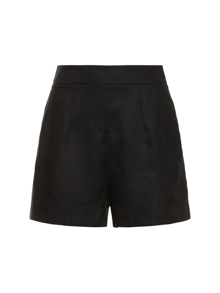 ERMANNO SCERVINO High Rise Linen Shorts Cover