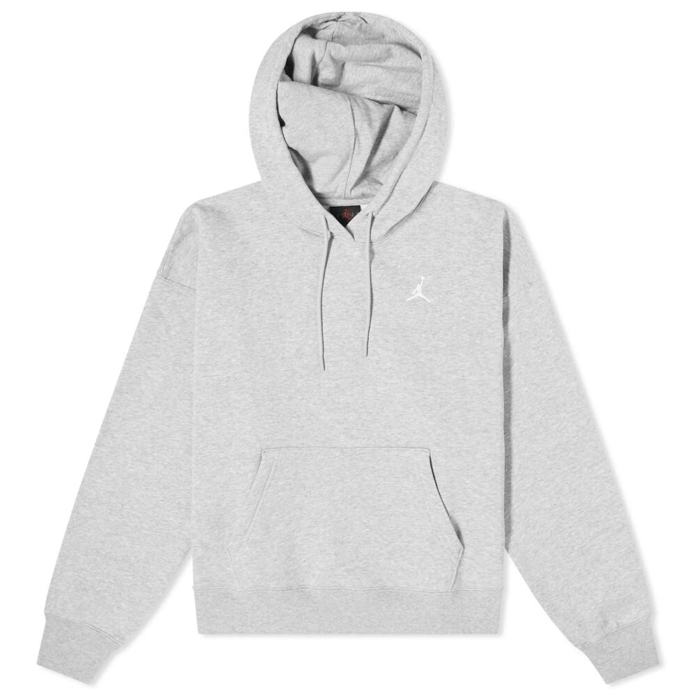 Air Jordan Women's Brooklyn Fleece Hoodie in Dark Grey Heather Cover