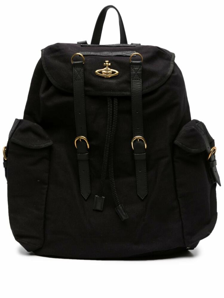 Vivienne Westwood Highland logo-plaque backpack - Black Cover