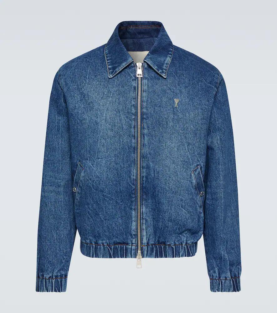 Ami Paris Ami De Coeur denim bomber Jacket Cover