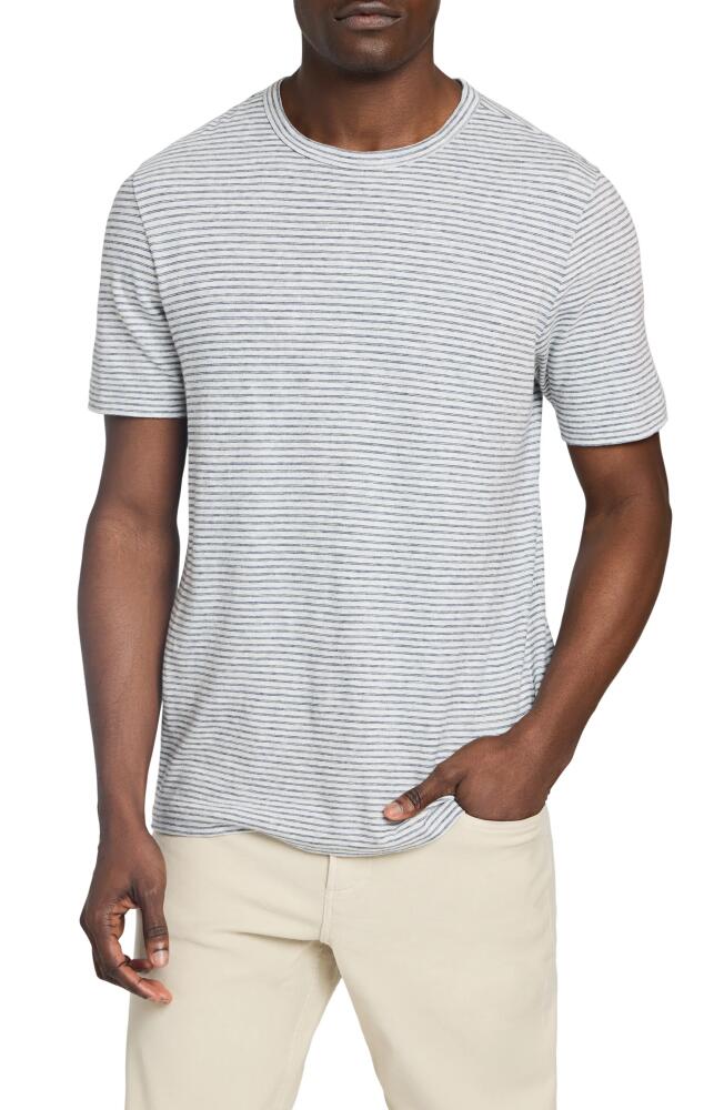 Faherty Stripe Cotton & Modal T-Shirt in Silver Sea Stripe Cover