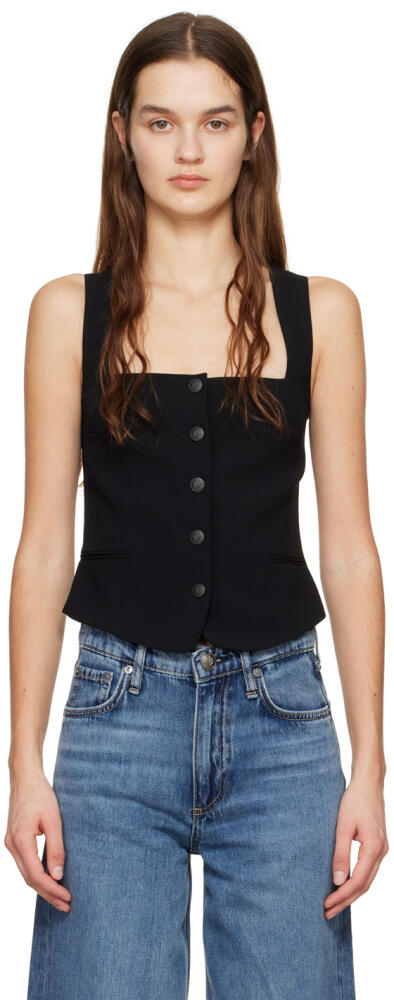 rag & bone Black Mariana Vest Cover