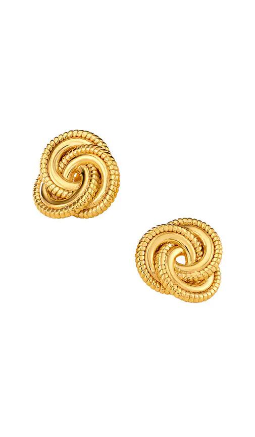 AUREUM Serena Earrings in Metallic Gold Cover