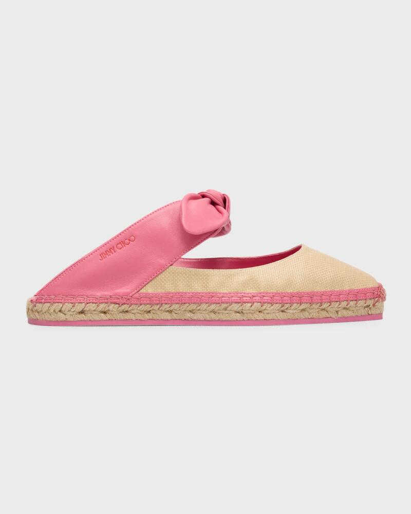 Jimmy Choo Reka Knotted Bow Espadrille Mules Cover