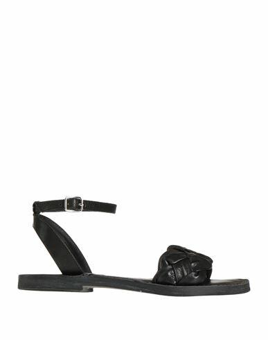 Cafènoir Woman Sandals Black Soft Leather Cover