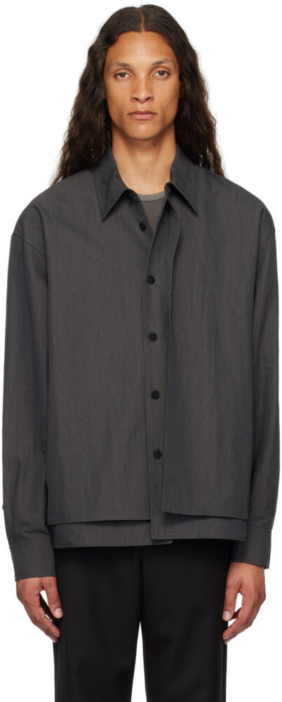 LE17SEPTEMBRE Black Double Layered Shirt Cover