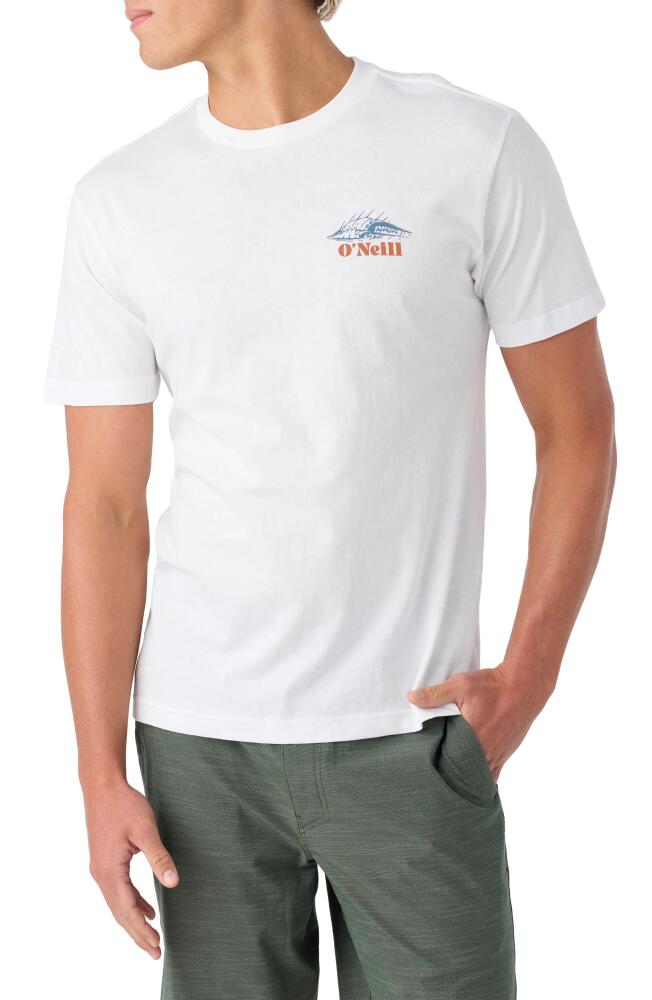 O'Neill Clasher Cotton Graphic T-Shirt in White Cover