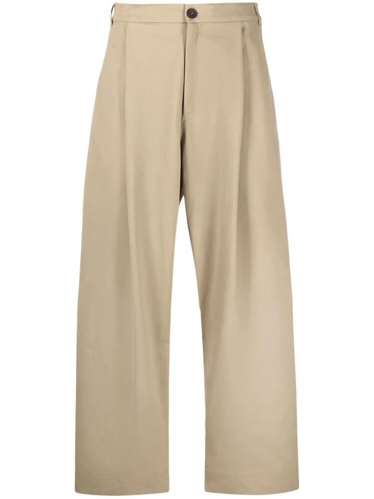 Studio Nicholson wide-leg high-waisted trousers - Neutrals Cover