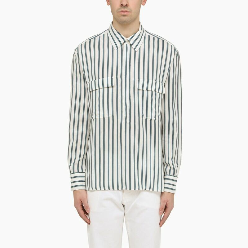 PT Torino Ottanium striped shirt in silk blend Cover