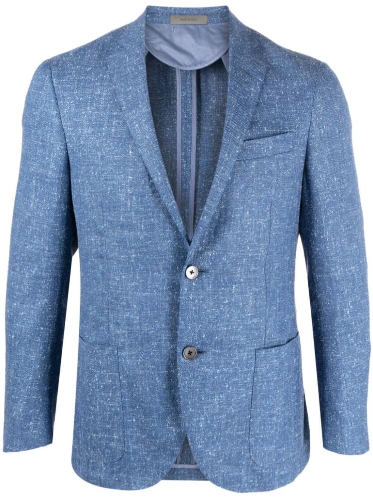 Corneliani single-breasted wool blazer - Blue Cover