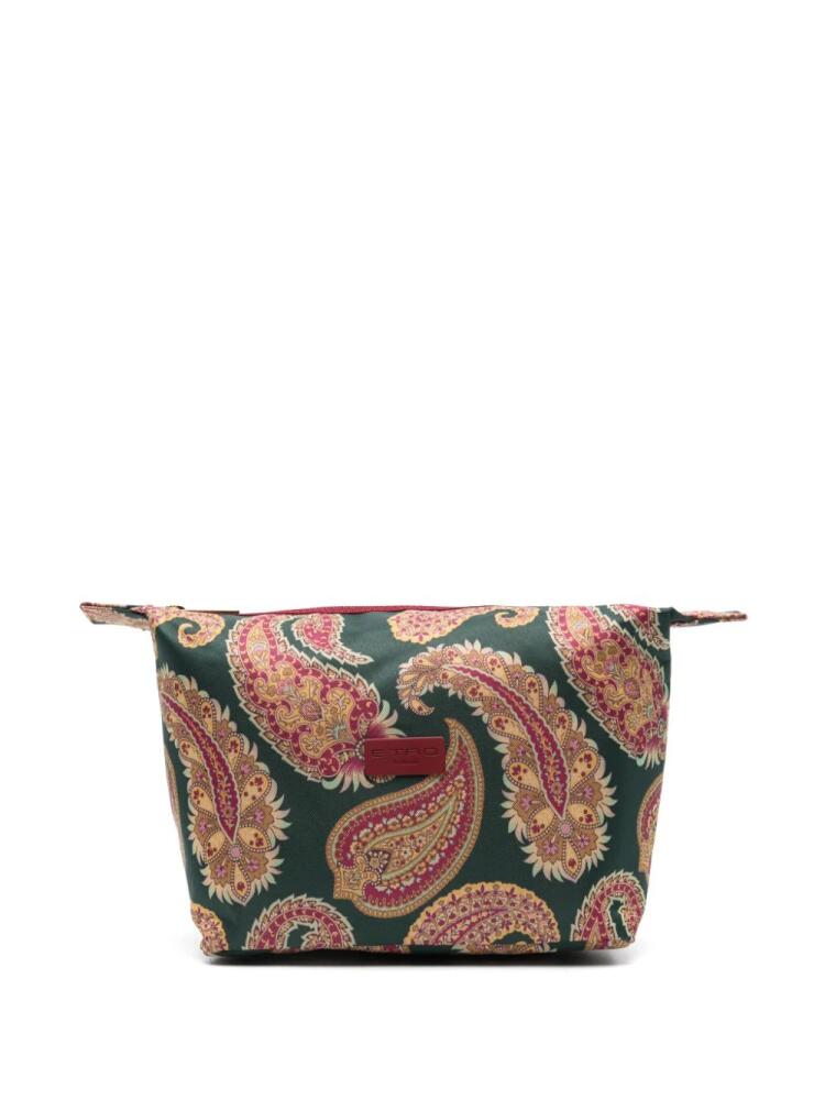 ETRO paisley-print wash bag - Green Cover