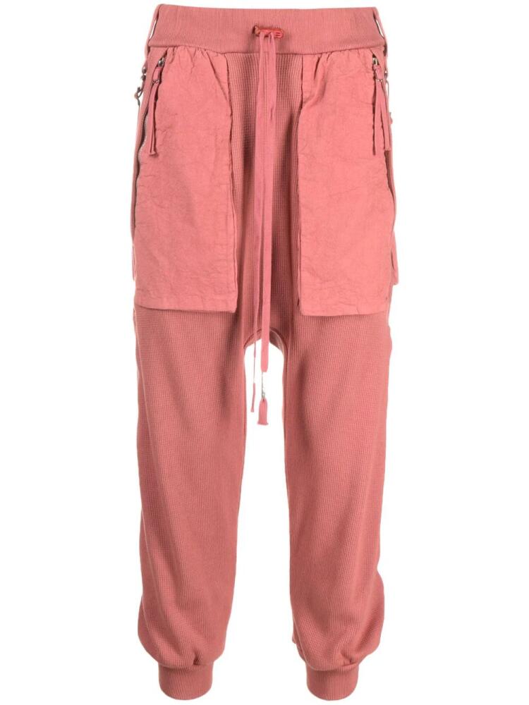 Boris Bidjan Saberi adjustable-strap straight-leg track pants - Pink Cover