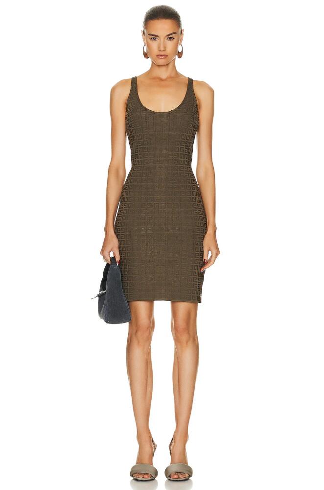 Givenchy 4G All Over Mini Dress in Army Cover