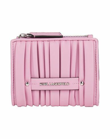 Karl Lagerfeld Woman Wallet Pink Recycled polyurethane Cover