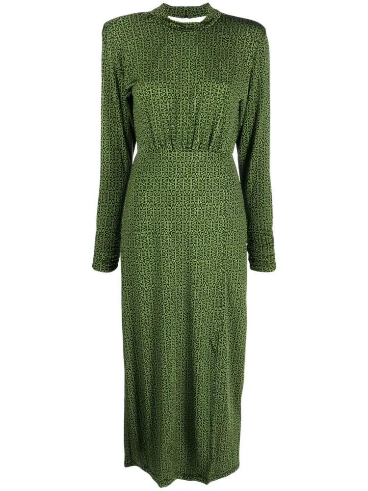 Gestuz monogram pattern ankle length dress - Green Cover