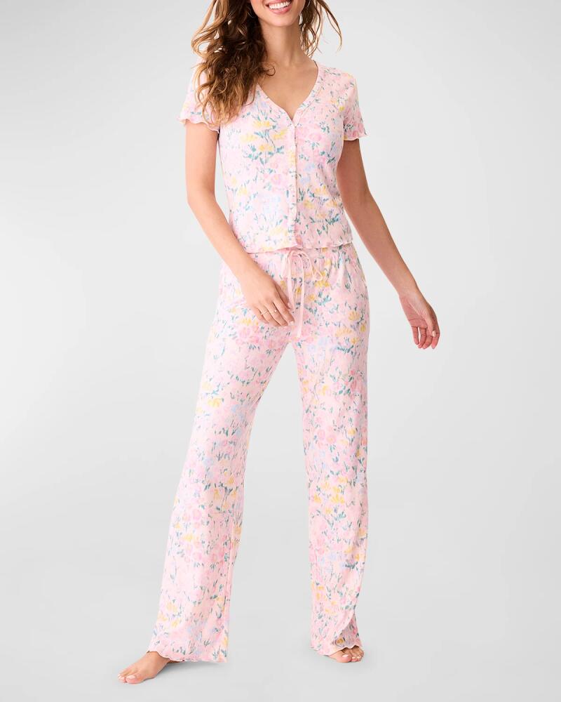 PJ Salvage Floral Fields Button-Down Pajama Set Cover