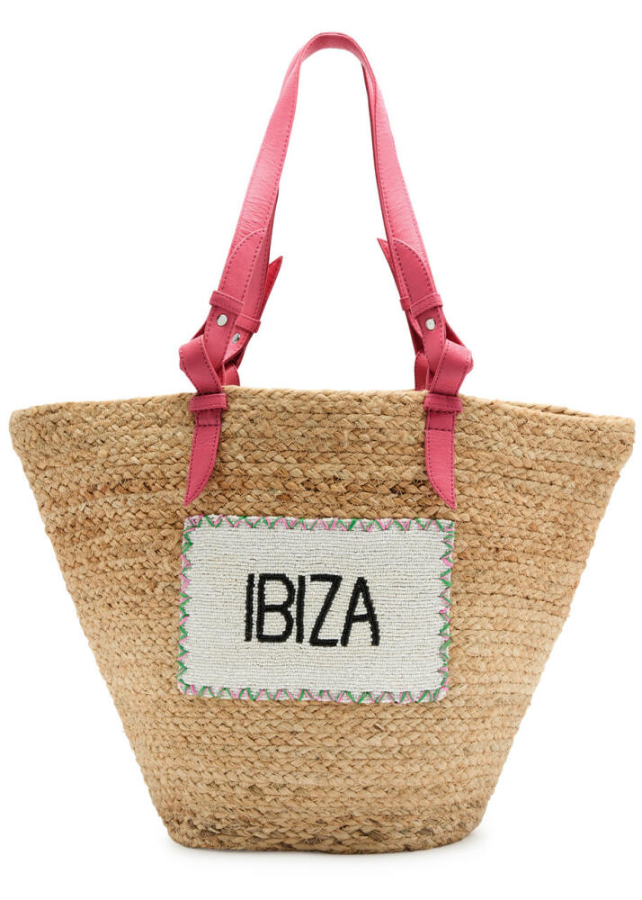 DE Siena Ibiza Straw Tote - Pink Cover