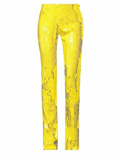 Marques' Almeida Woman Pants Yellow Recycled polyester, Elastane Cover