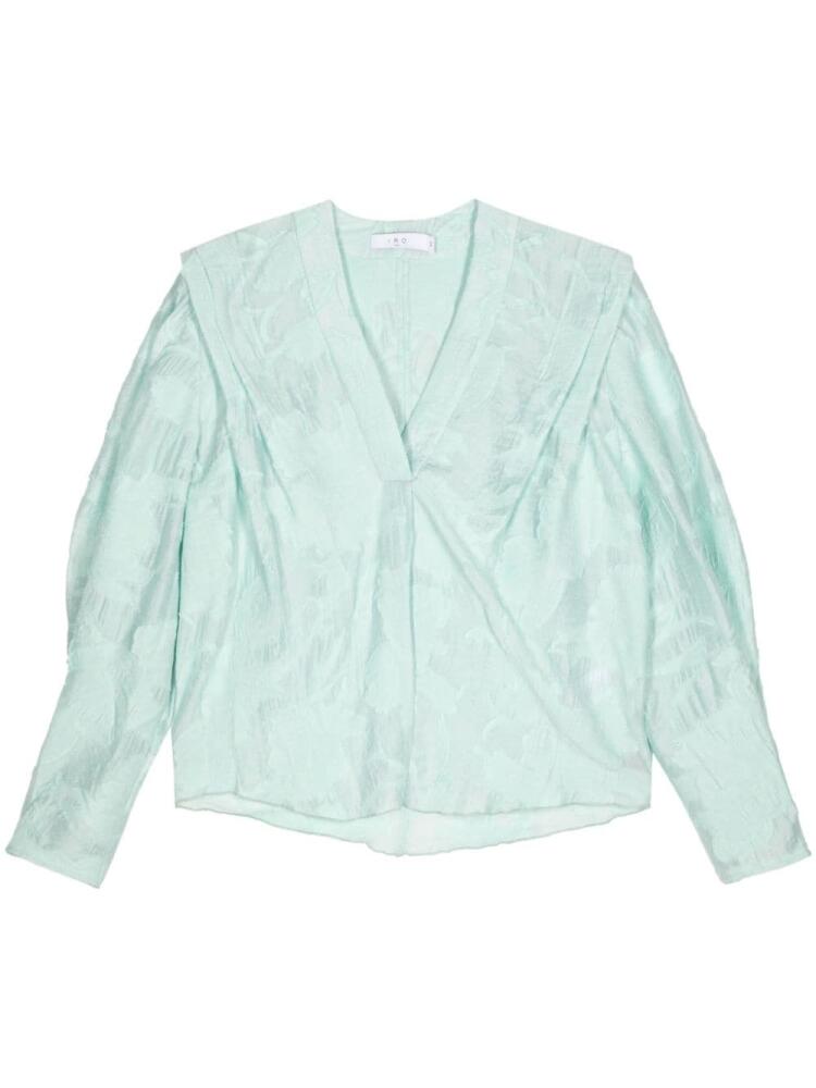 IRO patterned floral jacquard blouse - Green Cover