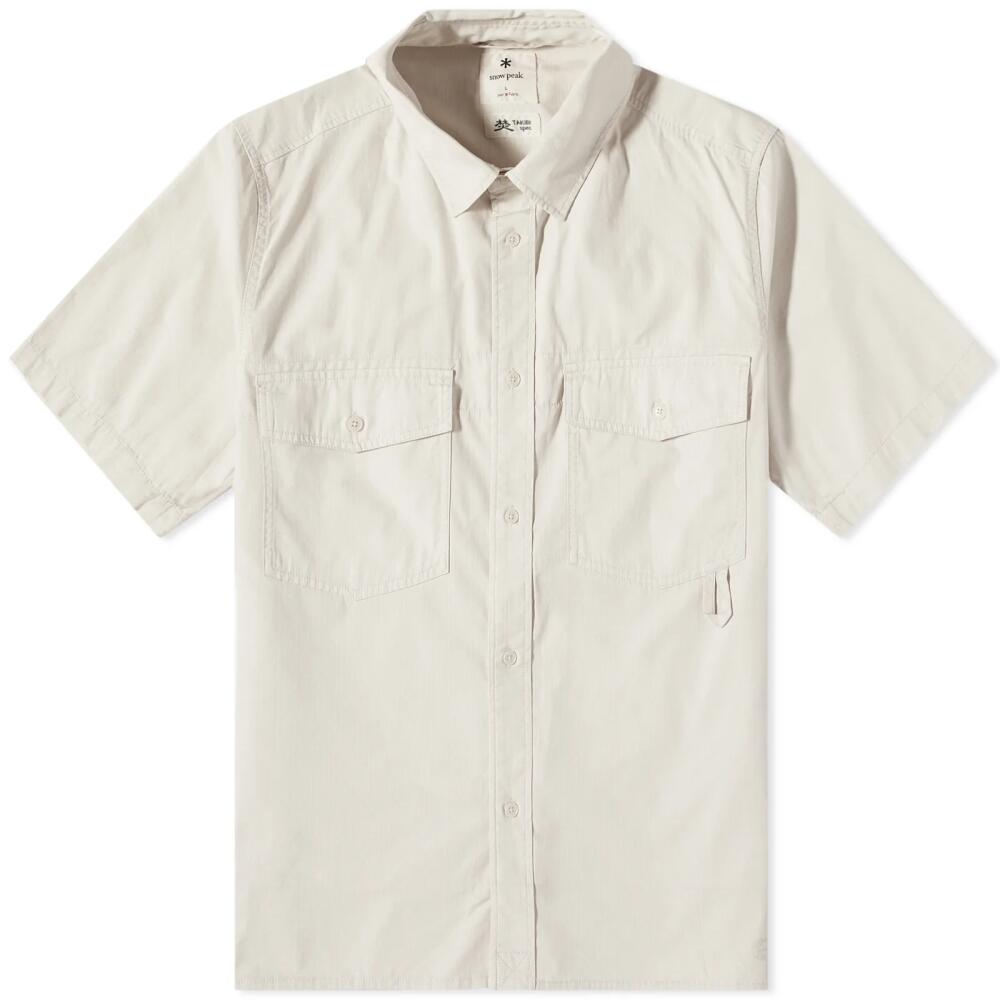 Snow Peak Men's Takibi Light Ripstop Shirt in Ecru Cover