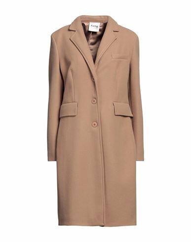 Kate By Laltramoda Woman Coat Camel Polyester Cover