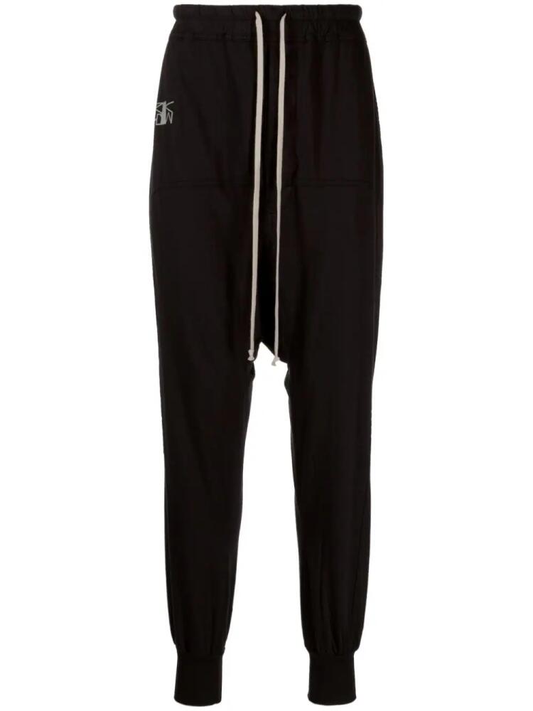 Rick Owens DRKSHDW drop-crotch track trousers - Black Cover