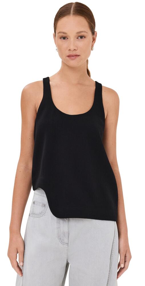 Tibi Melee Crepe Tank Top Black Cover