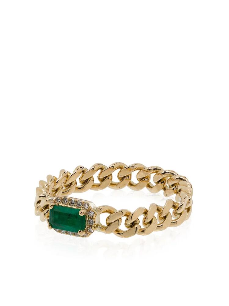 SHAY 18kt yellow gold emerald diamond ring Cover