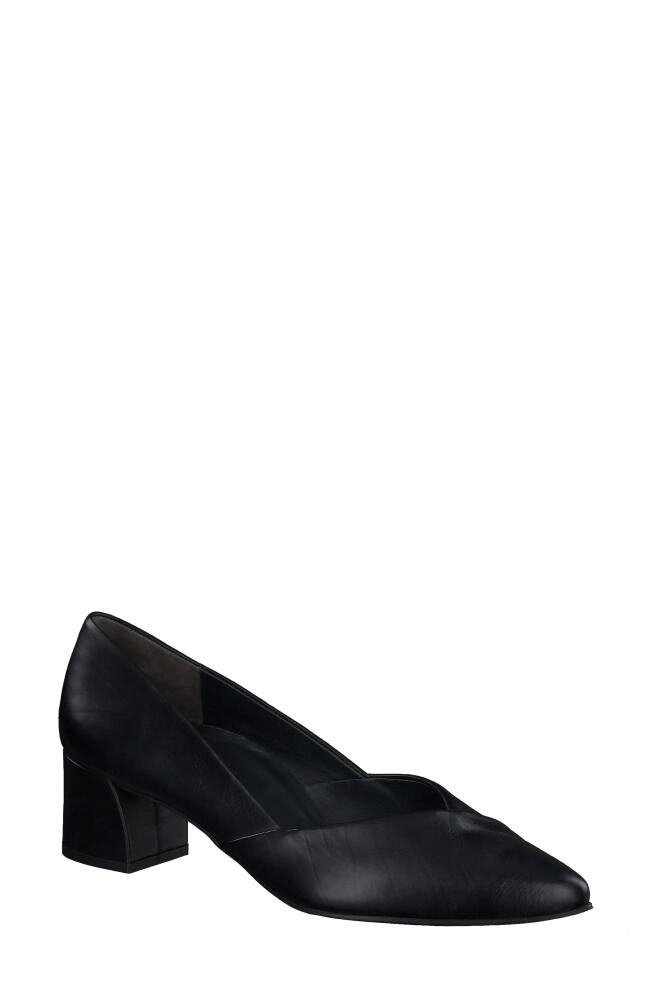 Paul Green Rendi Pointed Toe Pump in Black Leather Cover