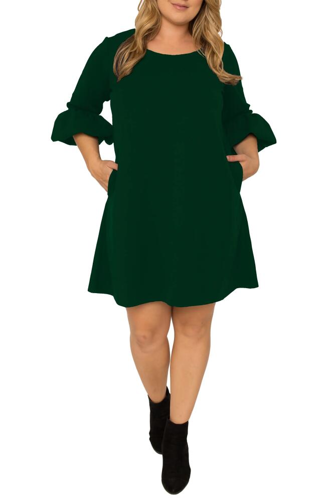 Standards & Practices Stella Crepe Knit Dress in Hunter Green Cover