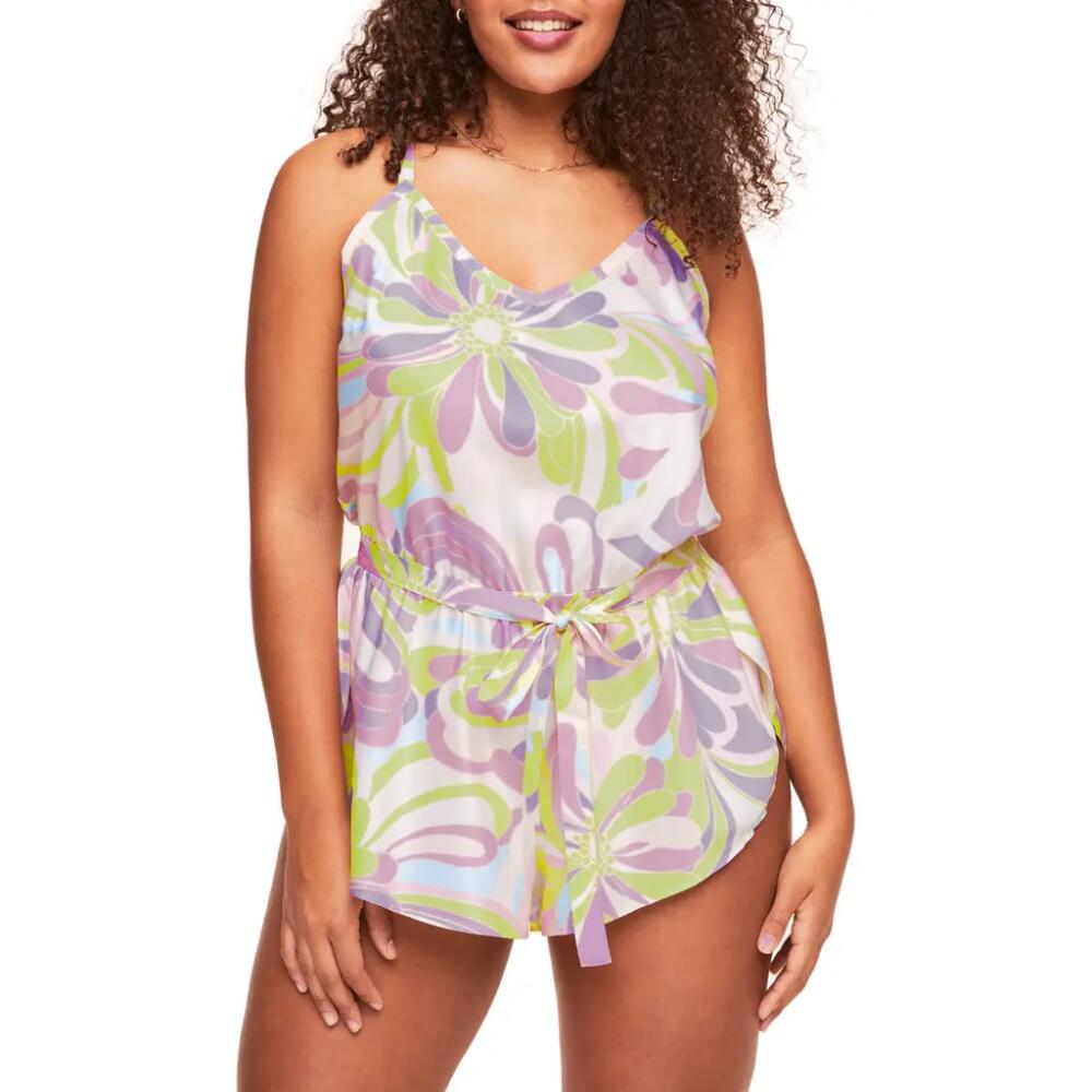 Adore Me Kami Romper Lingerie in Floral Green Cover