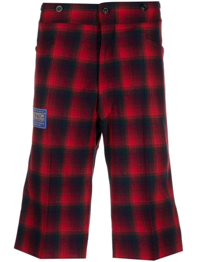 Maison Margiela x Pendleton checked bermuda shorts - Red Cover