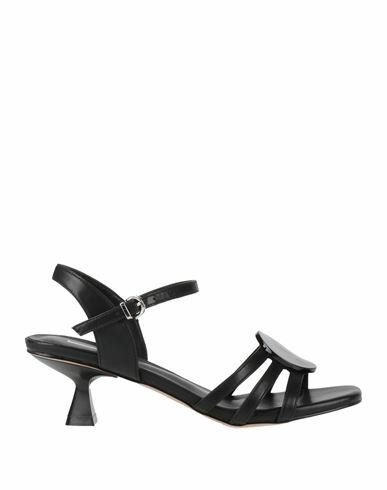 Jeannot Woman Sandals Black Leather Cover