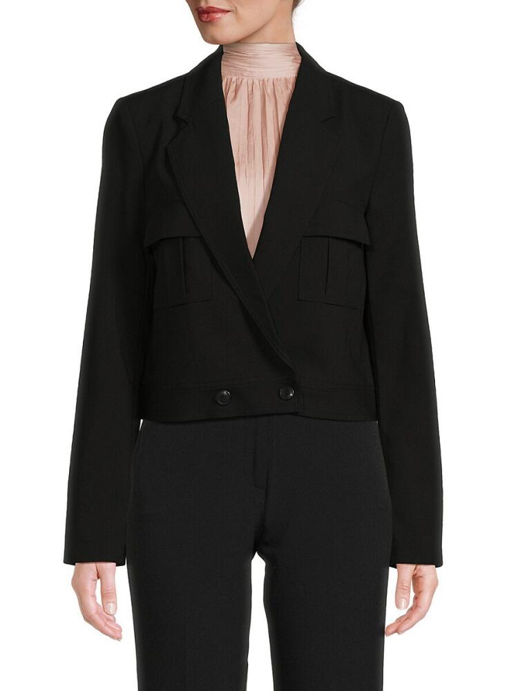 Calvin Klein Women's Solid Notch Collar Blazer - Black Cover