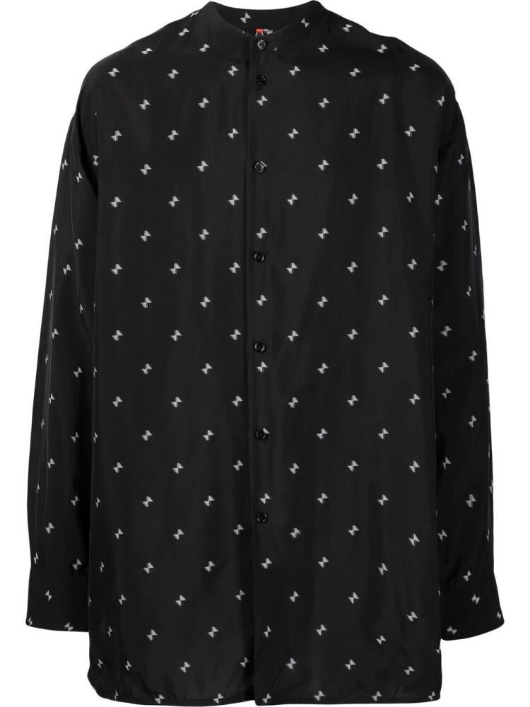 OAMC bow-motif band-collar shirt - Black Cover