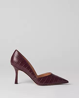 Ann Taylor Embossed Leather New Azra Pumps Cover