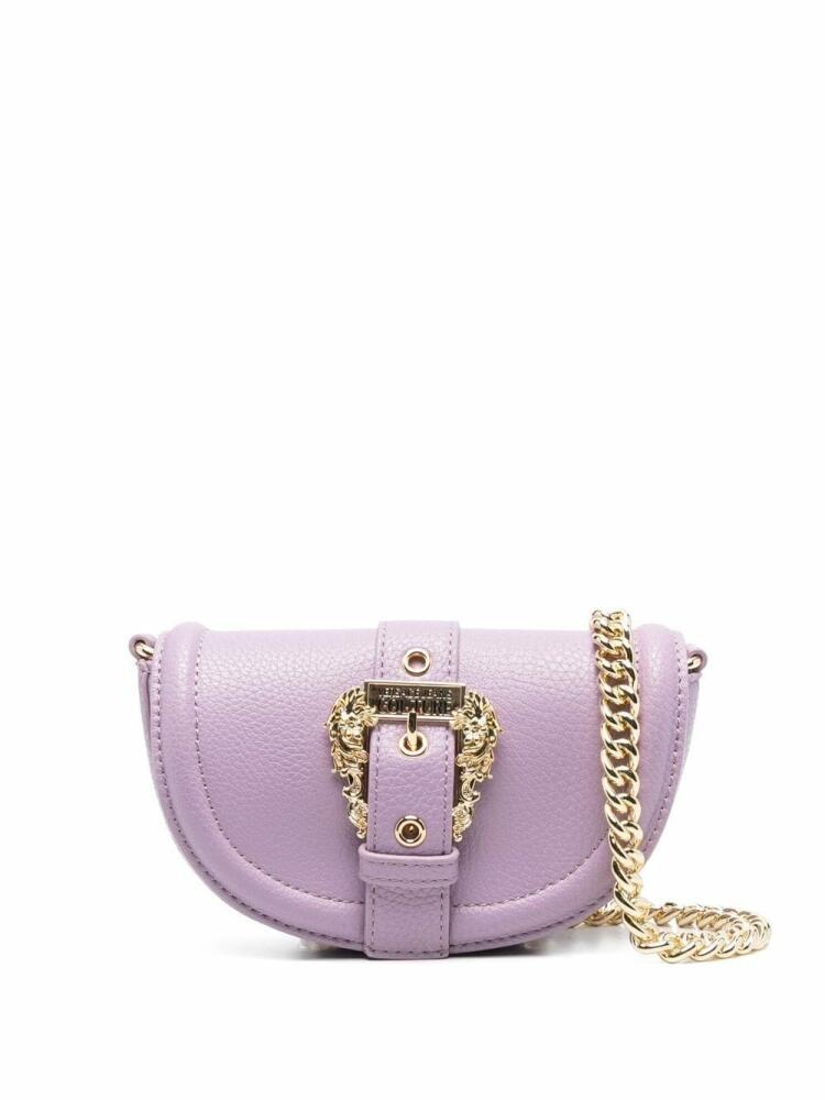 Versace Jeans Couture baroque buckle-detail shoulder bag - Purple Cover