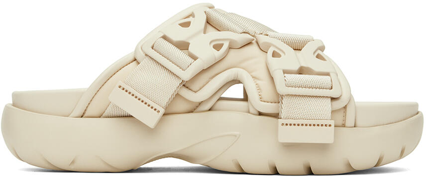 Bottega Veneta Off-White Snap Slide Sandals Cover