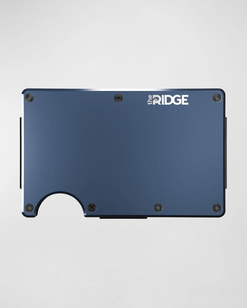 The Ridge Men's RFID Money Clip Metal Wallet, Navy Cover