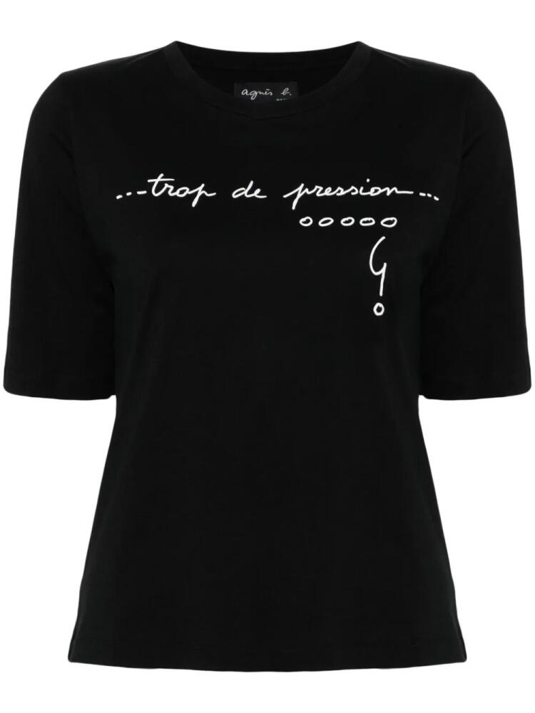 agnès b. printed t-shirt - Black Cover