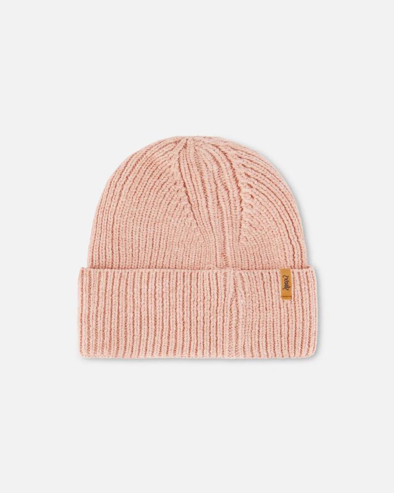 Deux par Deux Girl's Mid-Season Knit Hat Dusty Pink in Cameo Brown Cover