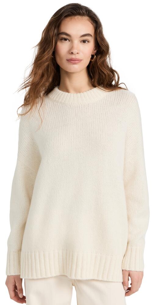 Jenni Kayne Alpaca Cocoon Crew Neck Pullover Ivory Cover