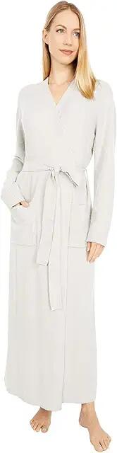 Barefoot Dreams CozyChic Lite(r) Long Robe (Silver) Women's Robe Cover