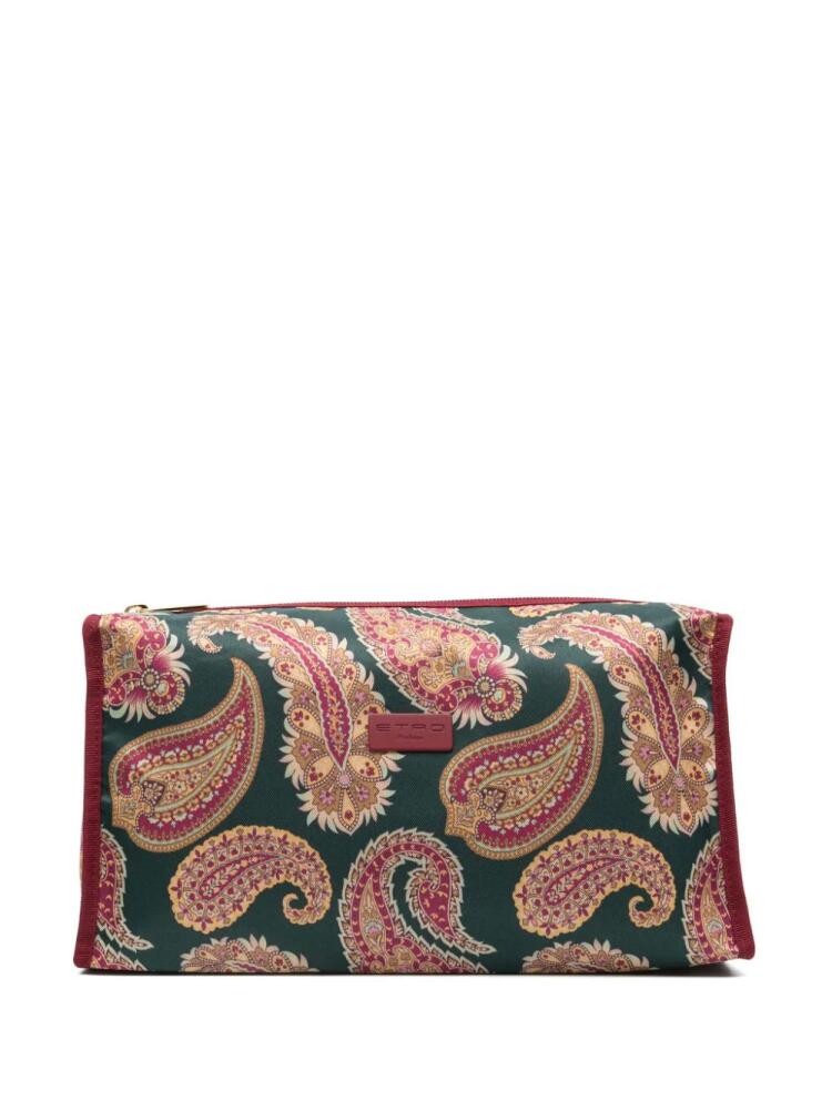 ETRO paisley-print wash bag - Green Cover