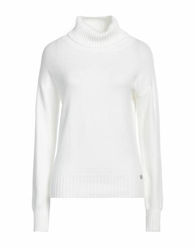 Take-two Woman Turtleneck White Viscose, Modal, Nylon Cover