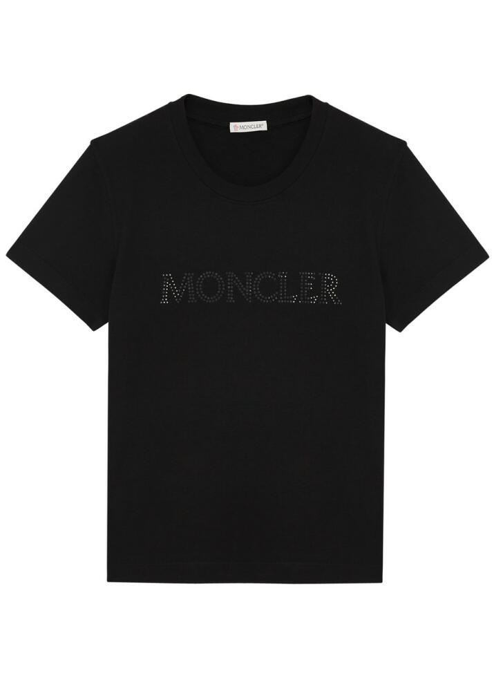 Moncler Logo-embellished Cotton T-shirt - Black Cover