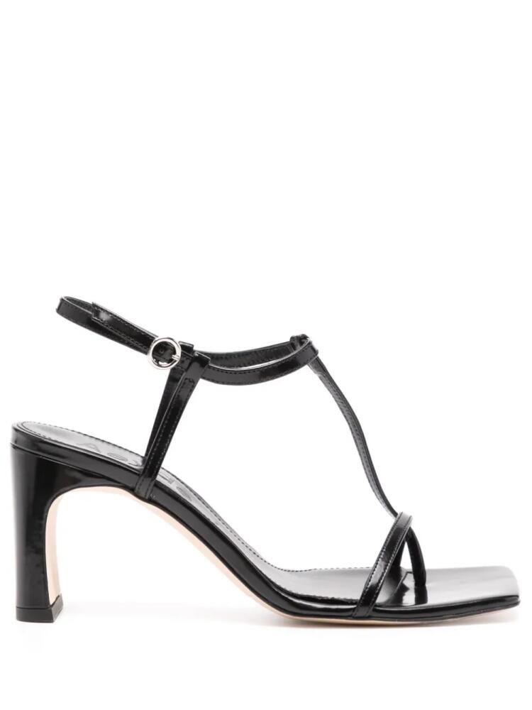 Aeyde Hilma 80mm leather sandals - Black Cover