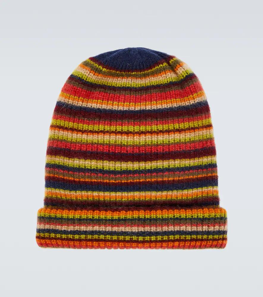 The Elder Statesman Striped cashmere beanie Cover