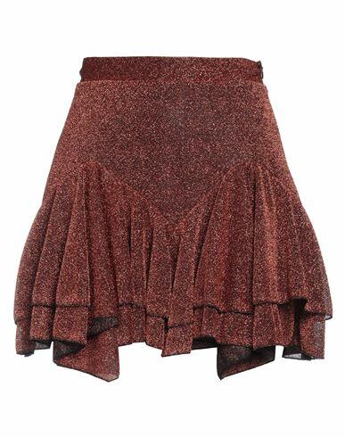 Haveone Woman Mini skirt Copper Polyamide, Metallic fiber, Polyester Cover