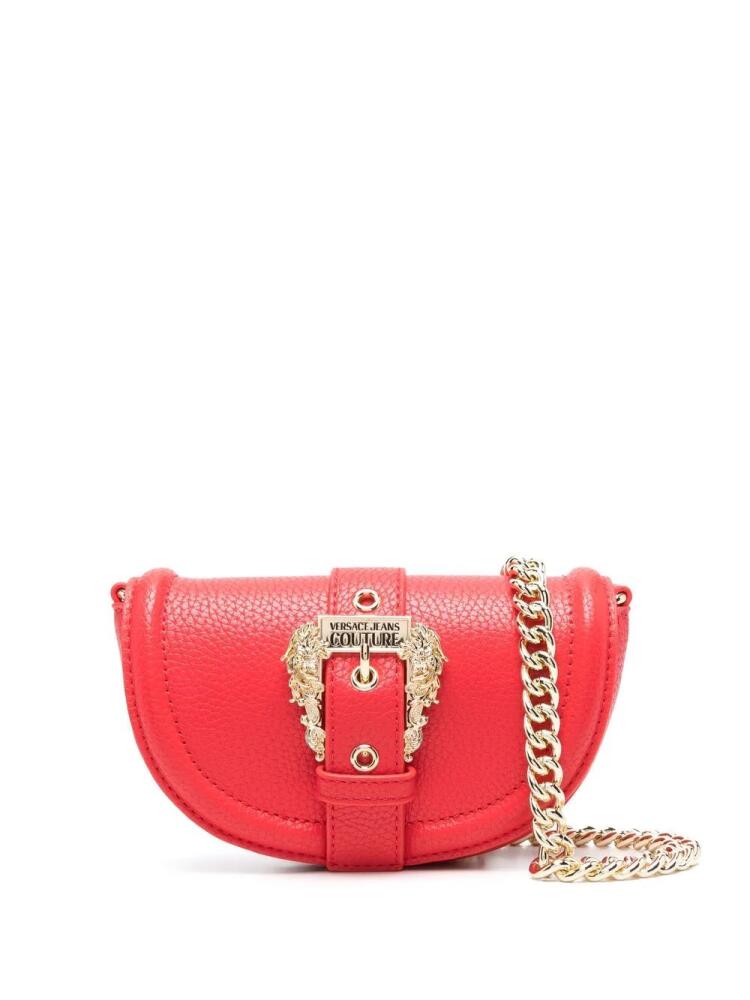 Versace Jeans Couture baroque buckle-detail shoulder bag - Red Cover